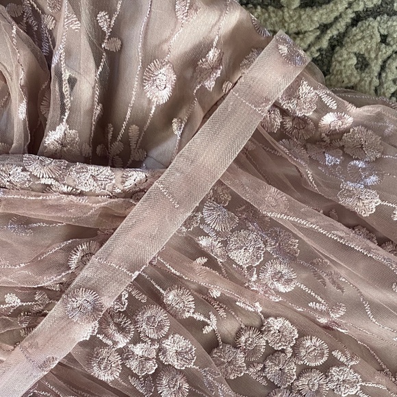 Charming Pink Floral Formal Dress - Picture 4 of 6